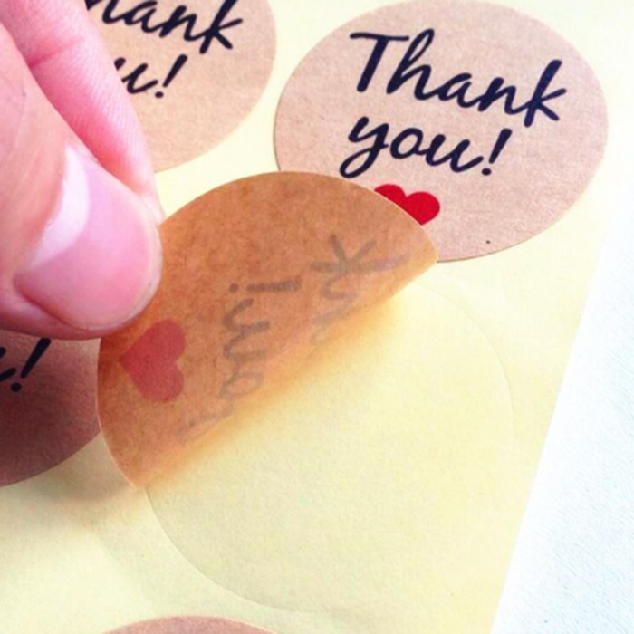 Brown kraft paper sticker