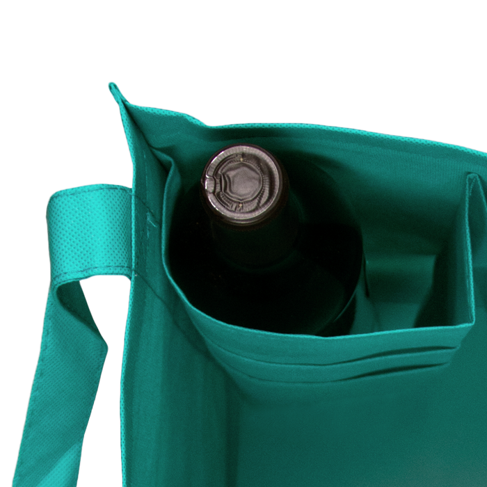 Wine bag handle to bottom