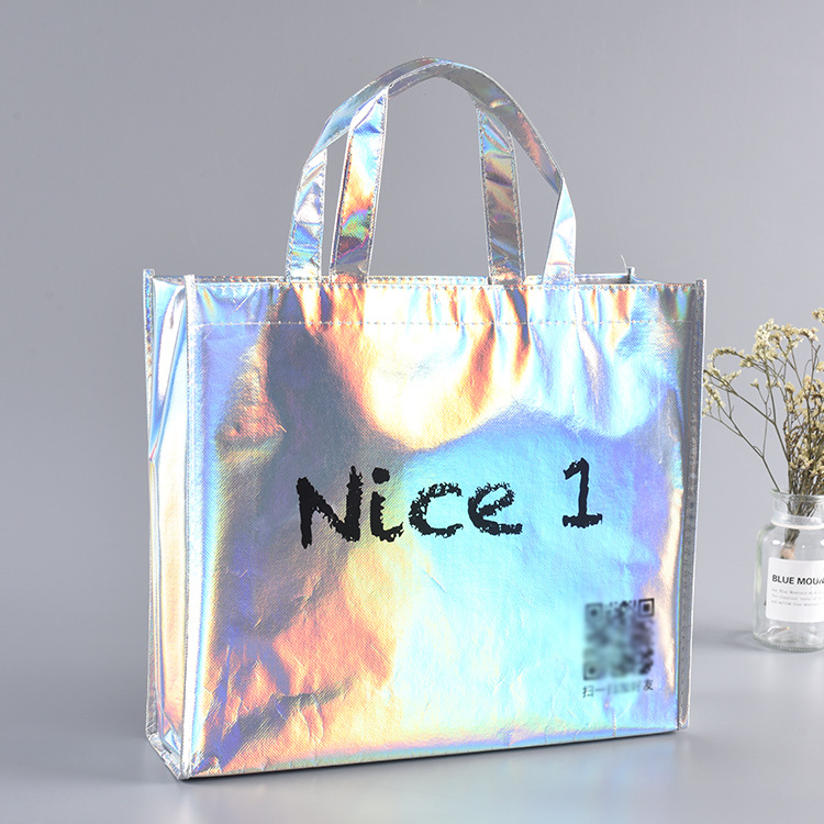 Silver nonwoven bag