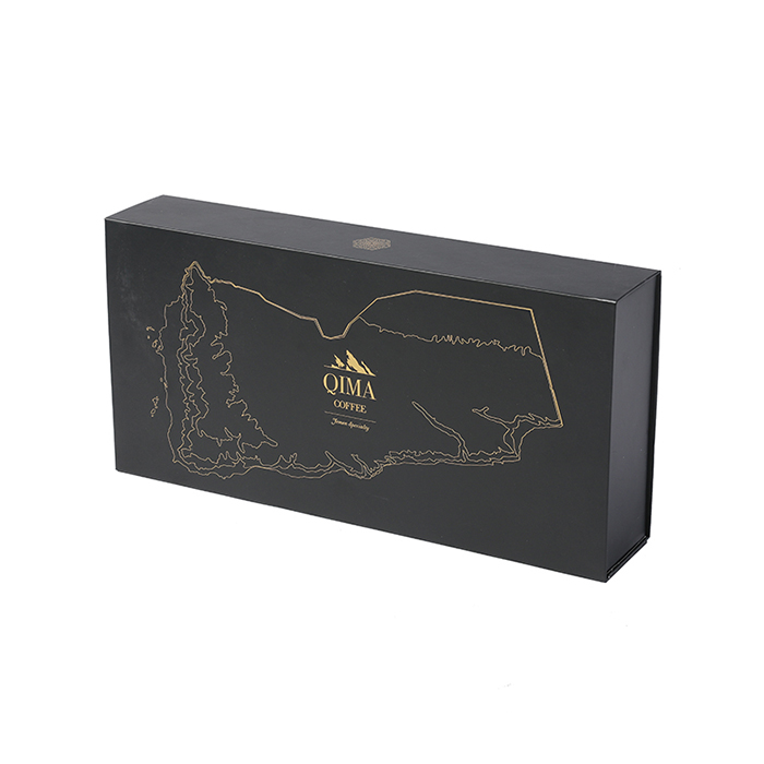 Magnet folding box - Black carft paper